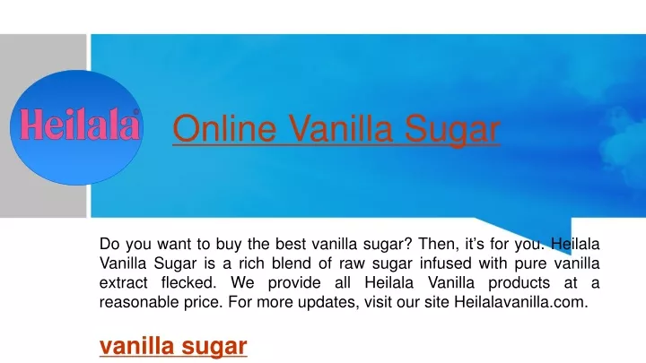 online vanilla sugar