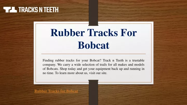 rubber tracks for bobcat
