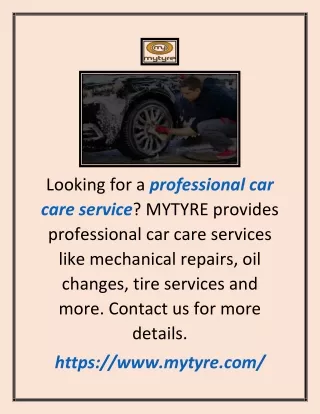 looking for a professional car care service