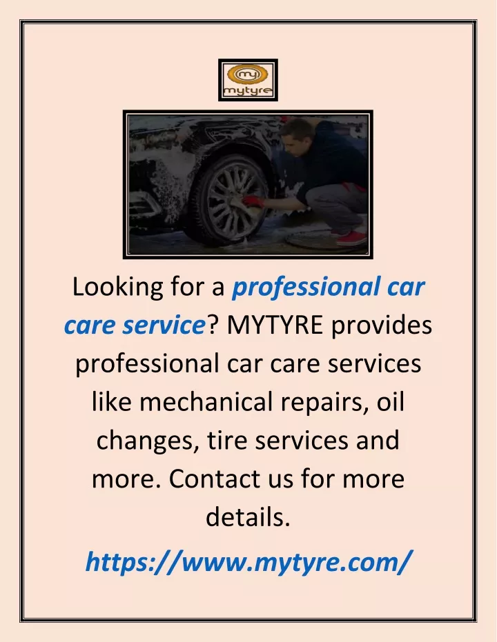 looking for a professional car care service