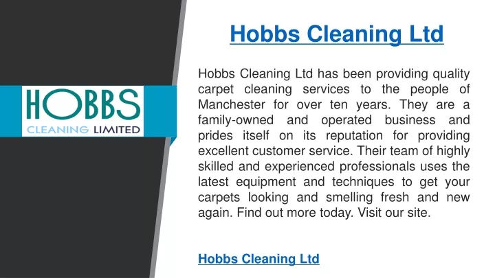 hobbs cleaning ltd