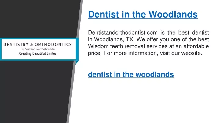 dentist in the woodlands