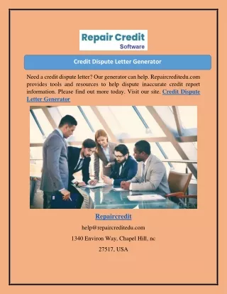 Credit Dispute Letter Generator  Repaircreditedu