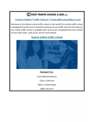 fastest online traffic school