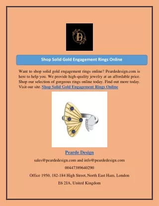 Shop Solid Gold Engagement Rings Online  Peardedesign