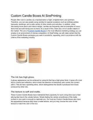 custom candle boxes at sireprinting