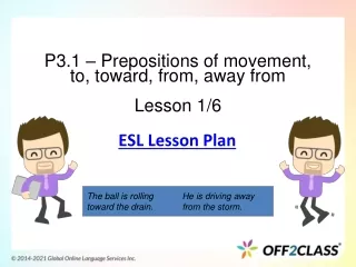 Teaching Prepositions Of Movement — Free ESL Lesson Plan