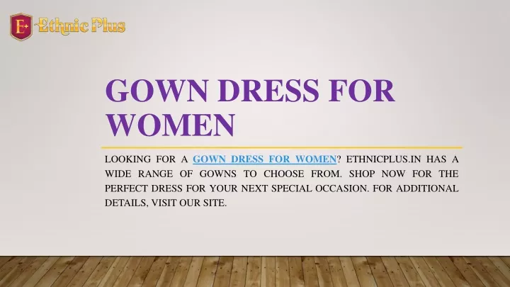 gown dress for women