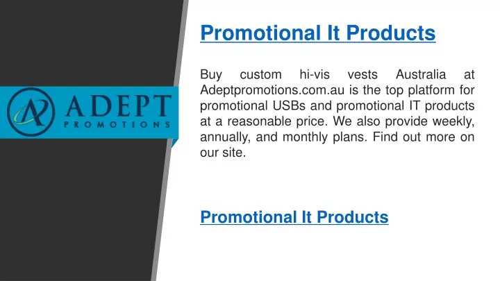 promotional it products