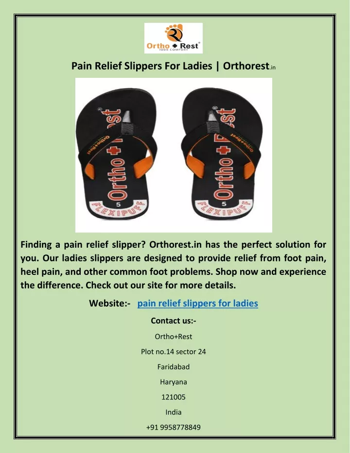 pain relief slippers for ladies orthorest in