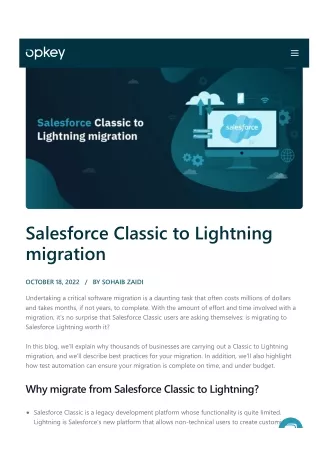 salesforce classic to lightning migration