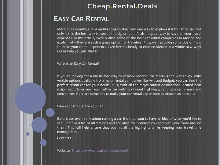 easy car rental