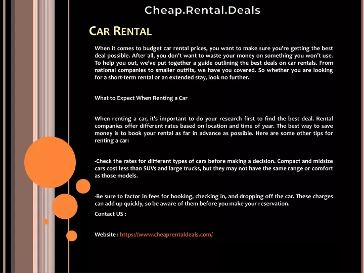 car rental