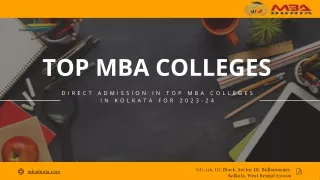 Direct Admission in Top MBA Colleges in Kolkata for 2023-24