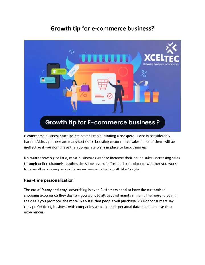 growth tip for e commerce business