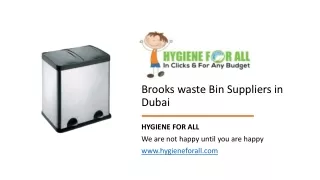 Brooks waste Bin Suppliers in Dubai