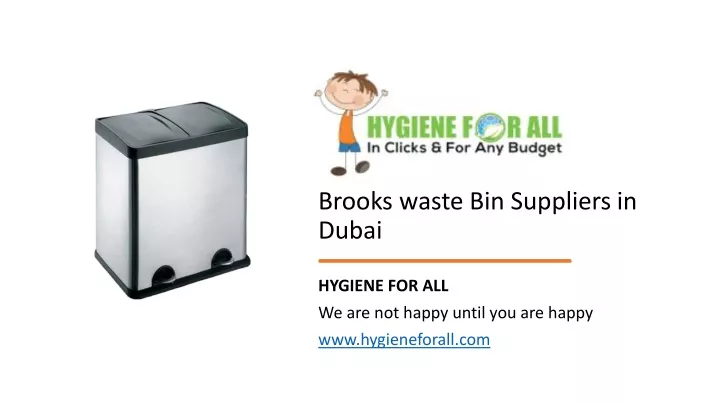 brooks waste bin suppliers in dubai