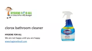clorox bathroom cleaner