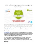 XcelTec Ranked as a Top iOS App Development Company by Top App Creators - slide 1