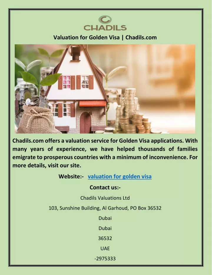 valuation for golden visa chadils com