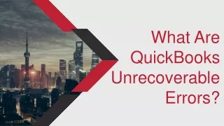 How to fix QuickBooks unrecoverable error