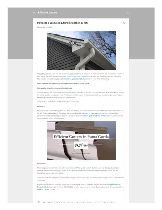 e cient gutters