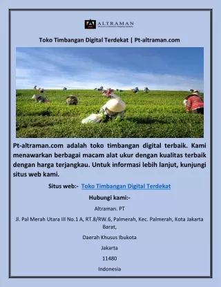 Toko Timbangan Digital Terdekat | Pt-altraman.com