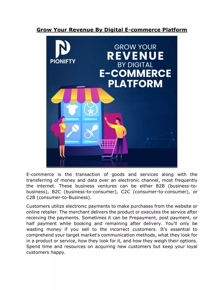 grow your revenue by digital e commerce platform