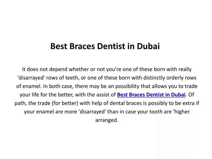 best braces dentist in dubai