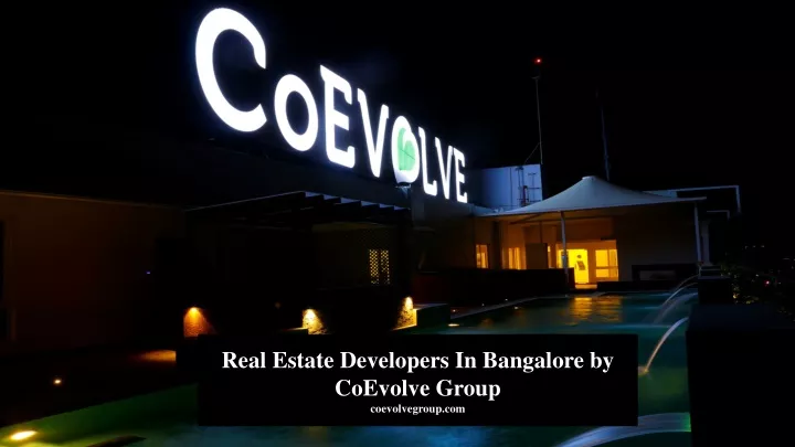 real estate developers in bangalore by coevolve