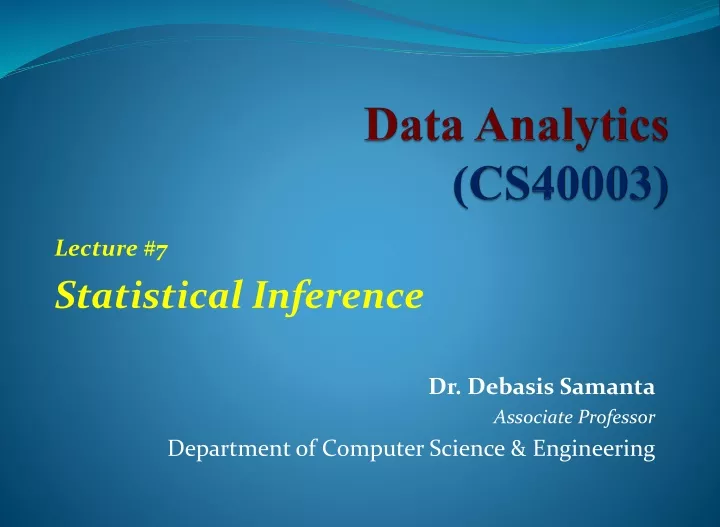 data analytics cs40003