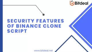 security features of binance clone script