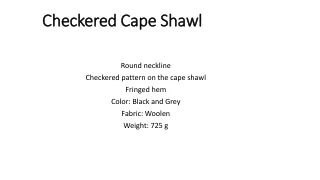 Checkered Cape Shawl