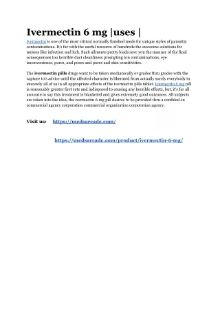 ivermectin 6 mg uses ivermectin