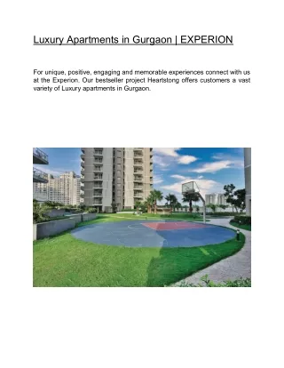 luxury apartments in gurgaon experion