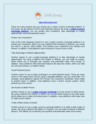 Crypto Currency Exchange Platform