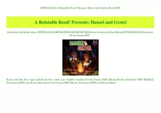DOWNLOAD  A Relatable Read! Presents Hansel and Gretel eBook PDF
