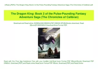 ((Read_[PDF])) The Dragon King Book 2 of the Pulse-Pounding Fantasy Adventure Saga (The Chronicles of Calibran) pdf