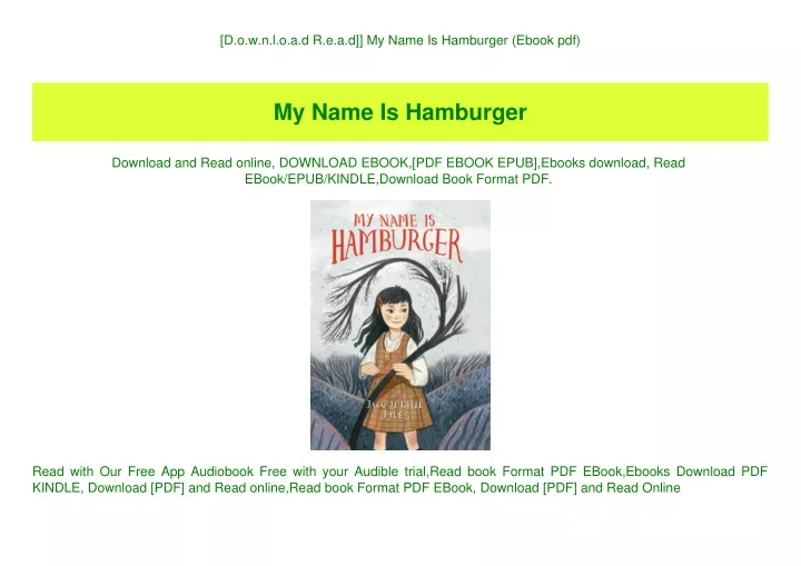 d o w n l o a d r e a d my name is hamburger