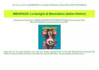 [D.o.w.n.l.o.a.d R.e.a.d]] IMBARAZZI La famiglia di Mandrakino (Italian Edition) [PDF EPUB KINDLE]