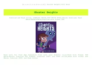 [D.o.w.n.l.o.a.d R.e.a.d]] Ghoster Heights Full Book