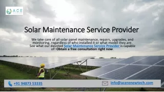 solar maintenance service provider
