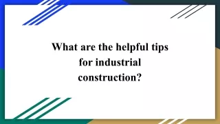 Industrial Construction Companies In India