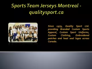 Sports Team Jerseys Montreal - qualitysport.ca