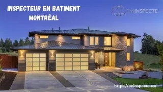 Inspecteur EN Batiment Montréal