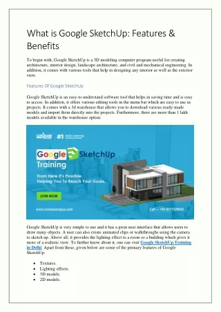 What is Google SketchUp