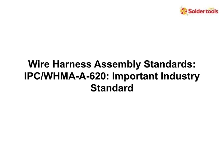 wire harness assembly standards ipc whma