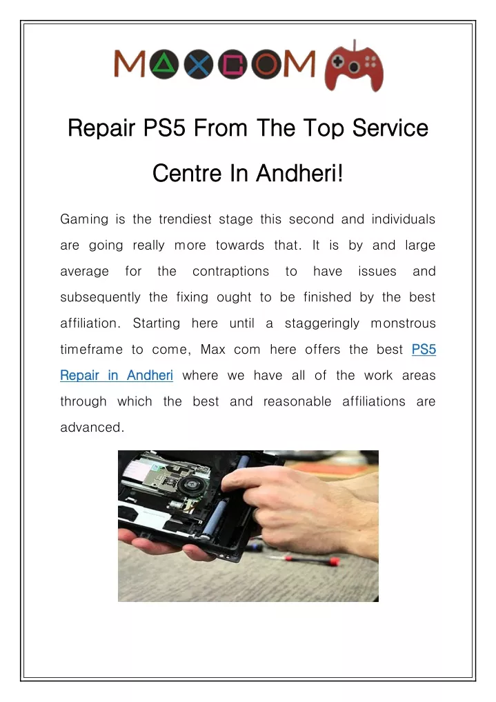 repair ps5 repair ps5 from the