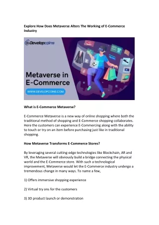 explore how does metaverse alters the working