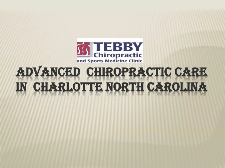 advanced chiropractic care in charlotte north carolina